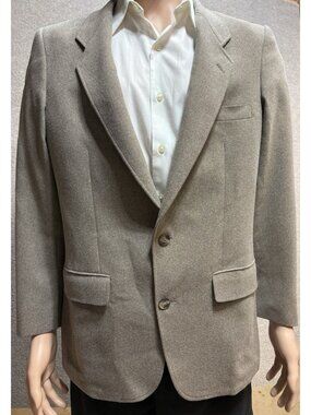 Vtg Patagonia Herringbone brown Sport Coat 38 REG  Single Vent Blazer Jacket GUC